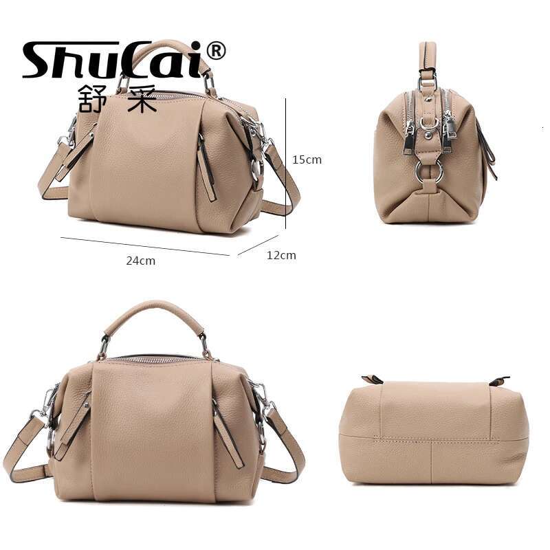Genuine Leather Handbag Brand Design Elegant Fashion Female High Quality Shoulder Bag Simple Casual Ladies Crossbody Bags Soft