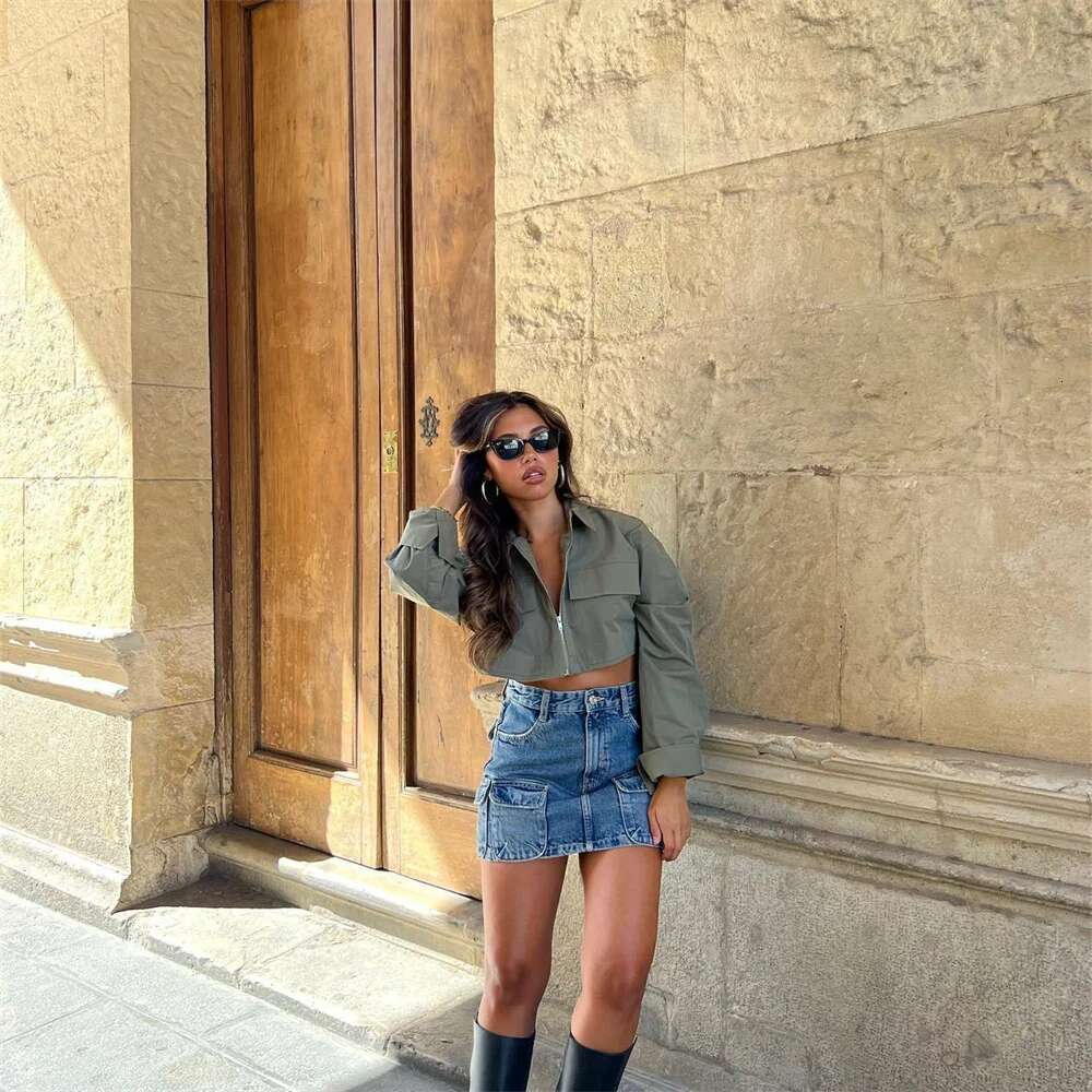 Unizera2023 High Quality Autumn And Winter New French Niche Trench Fabric Short Shirt
