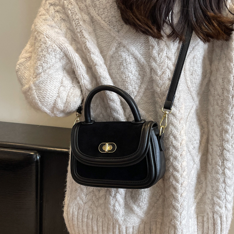 2025S Designer Women S Bag Autumn Winter Frosted For Women New Fashionable And Trendy Western Style Crossbody Bag Hand Held Button Small Square Bag