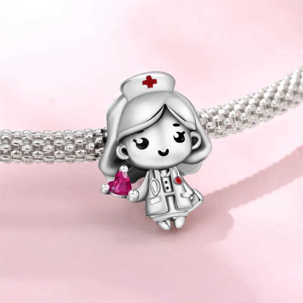 Orstarry 925 Sterling Silver Cartoon Character Nurse Beads Fit Women Bracelets Charms DIY Birthday Party Gifts Jewelry AccessoryXJ251107