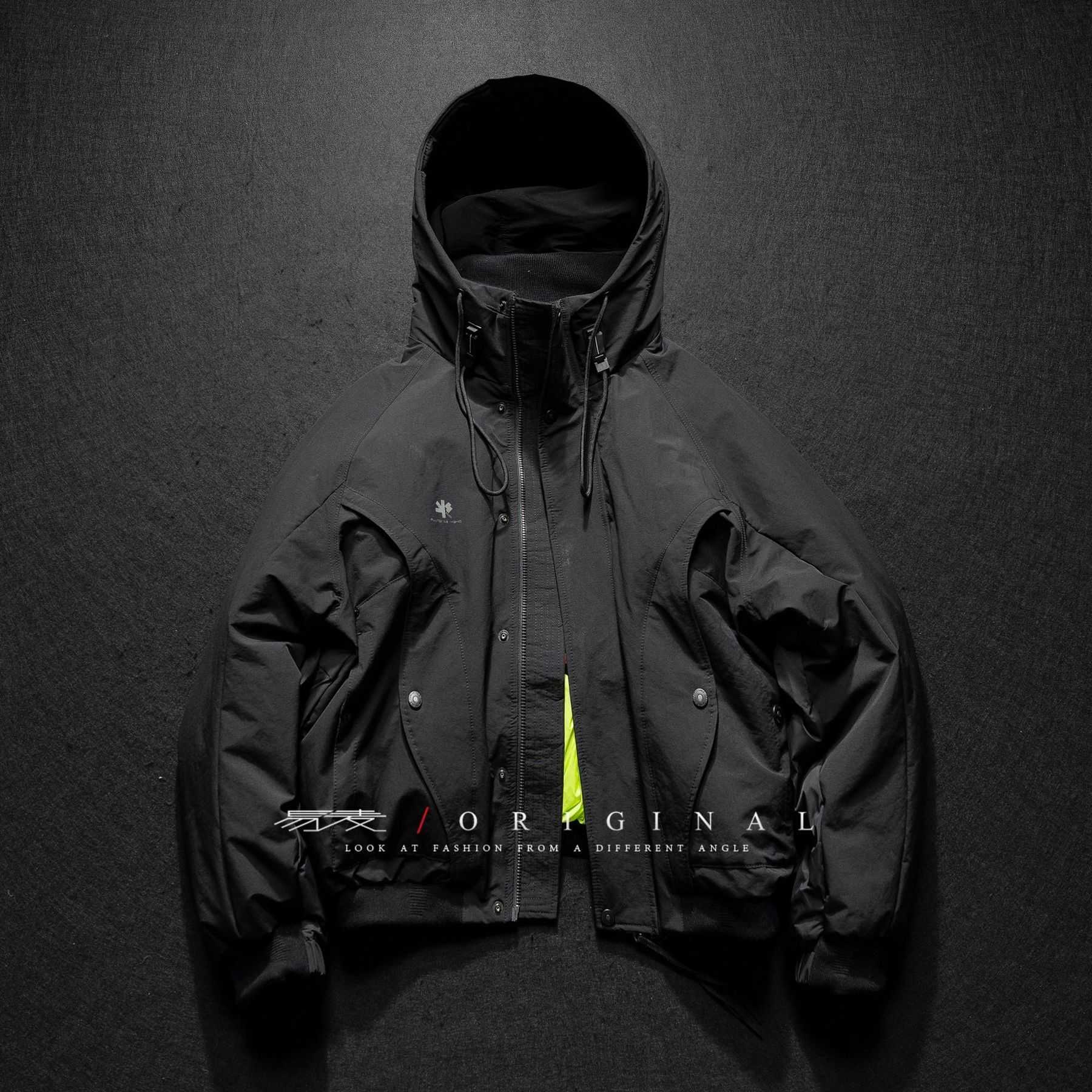 New white down winter coat for men, 2025 trendy brand, boyfriend style, hooded, padded, thick, loafie-style coat L251107