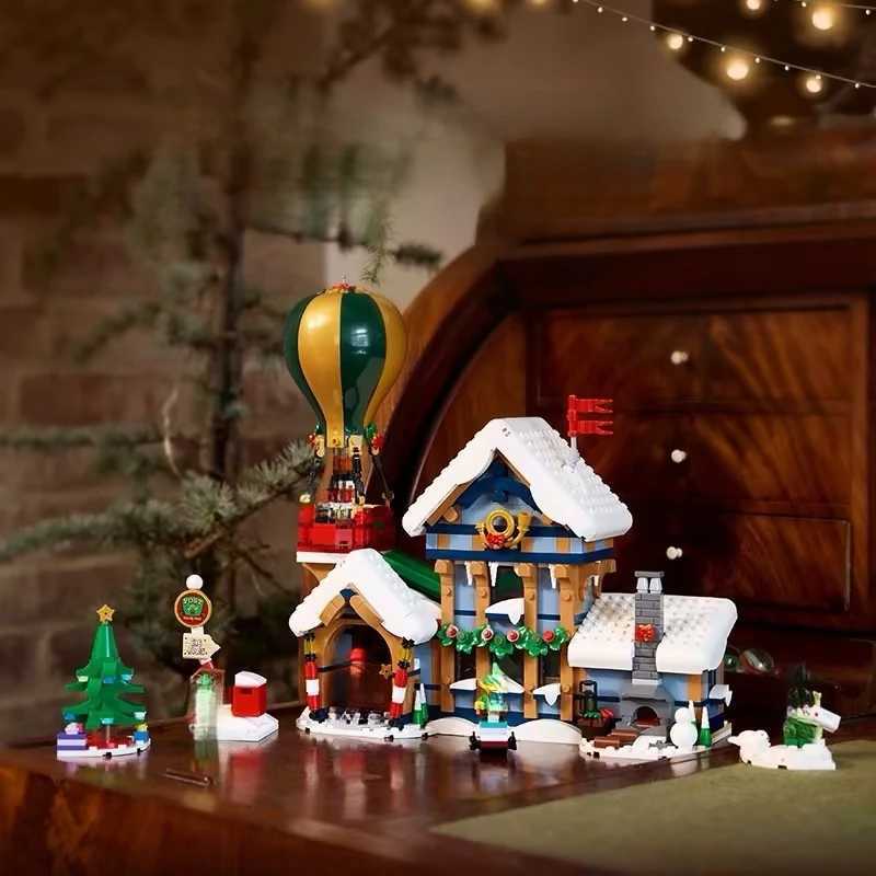 2025 New Santa Claus Post Off Building Blocks Set Winter Architecture Model Blocks Toy Christmas Gift for Adts and Children C251111