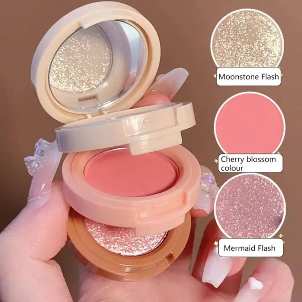 3in1 matte fluorescent palette suppresses fluorescence and the low light powder blusher is durable waterproof 250325