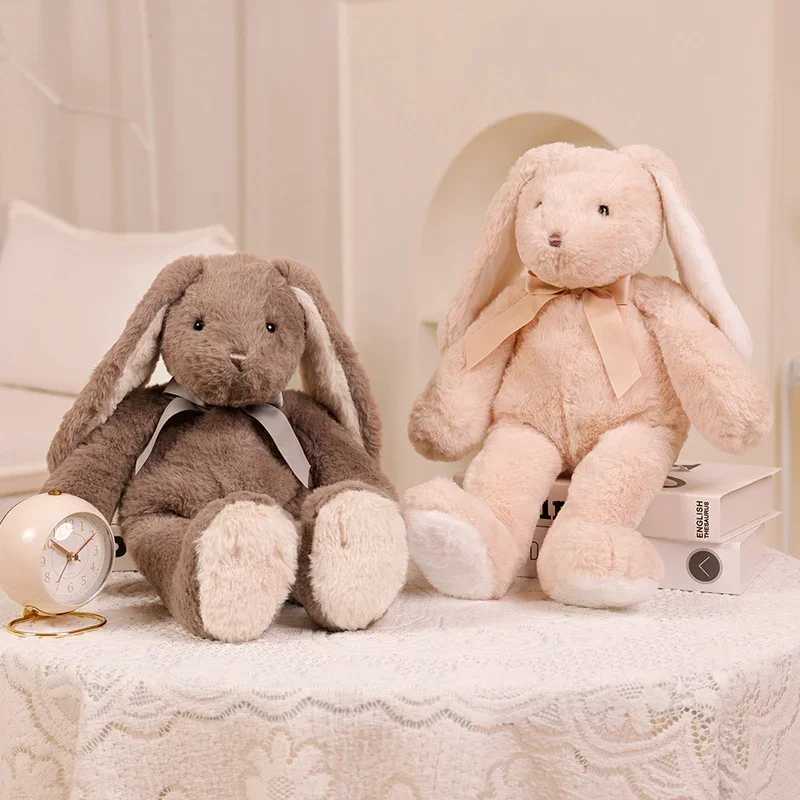 Easter Rabbit Plush Toys Soft Bunny Stuffed Animal Rabbit with Long Ear for Children Accompany Doll Birthday Gift Photo Props C251107