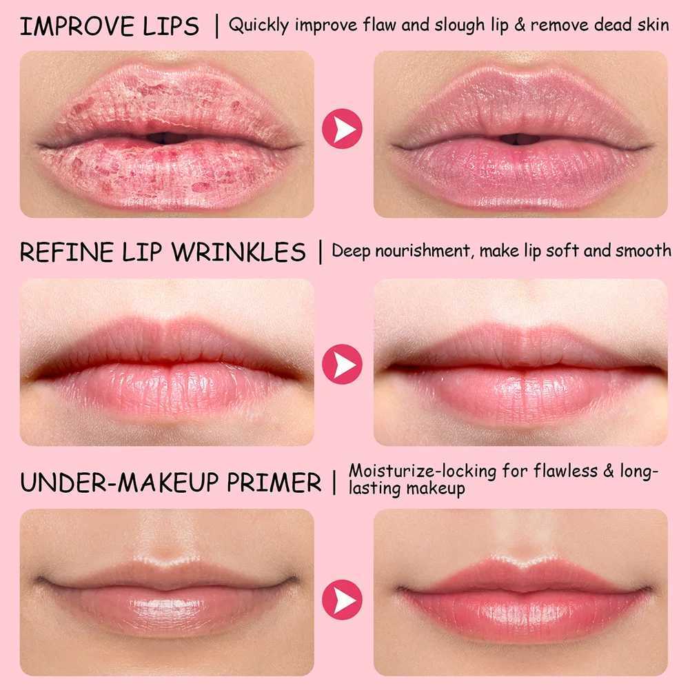 Double effect 2-in-1 lipstick moisturizing whitening moisturizing nourishing gel lipstick sleep facial mask W250407