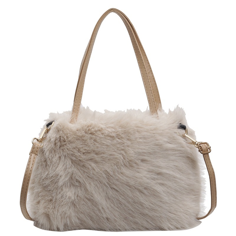 2025S Designer Women S Bag New For Women With High Quality Texture Fashionable Small Square Bag Hairy And Versatile Handheld Shopping Plush Bag