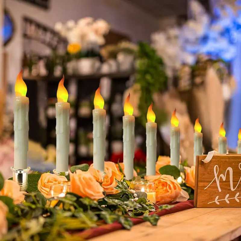 Christmas LED Flameless Candles Remote Control Floating Candles for Party Church Christmas Halloween Decoration W251107