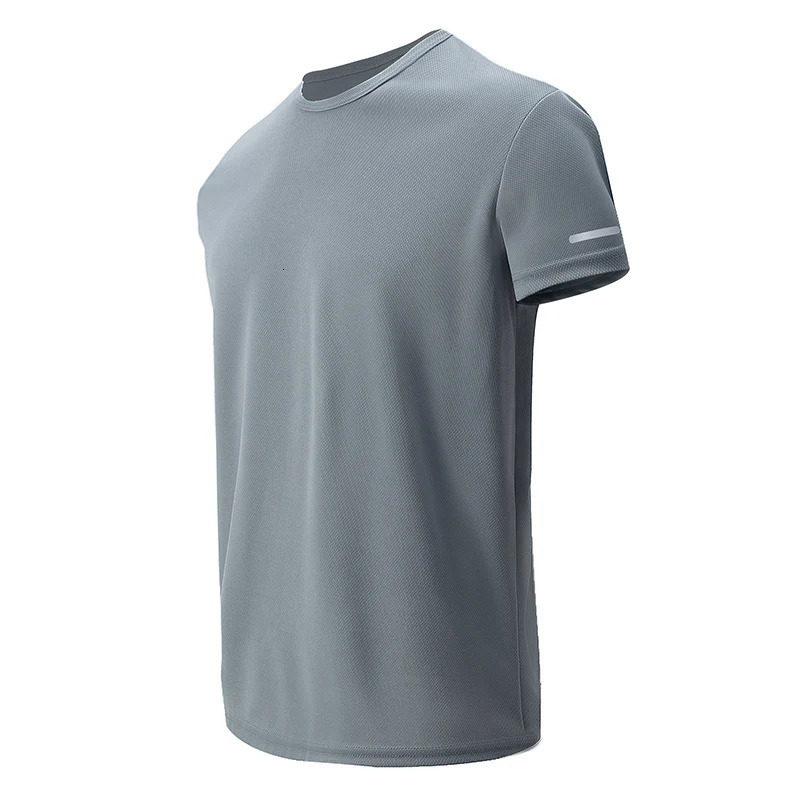 1/4 pack mens solid mesh quick drying sports short sleeved casual clown running fitness comfortable plus size zipper T-shirt 250402