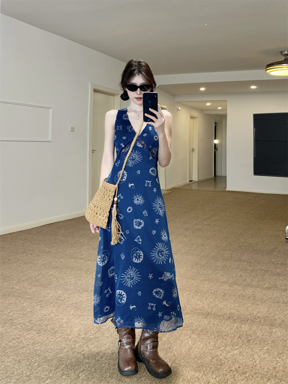 S30 Retro Tank Top Women's Waist Slimming Dress