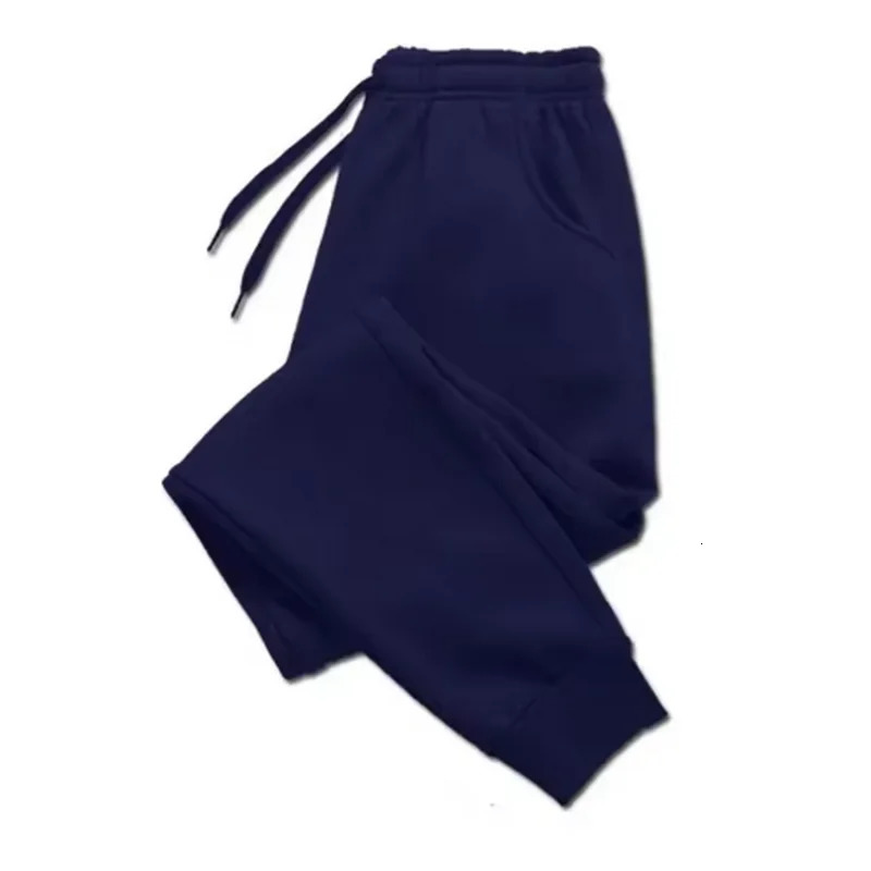 Mens Casual Pants Autumn Winter Fleece Sweatpants Men Running Jogger Sports Gym Trousers Fashion Solid Color Workout Long 251104