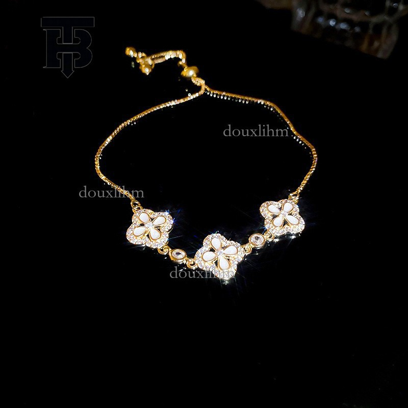 TB BHULAMTE Designer Super Sparkling Zircon Star Flower Bracelet Fashion Luxurious Versatile Exquisite Light Luxury High End Women's Handmade Jew
