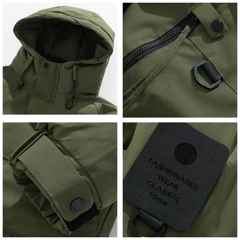 Winter Loose Fashion Parkas Man Solid Color Outdoors Keep Warm Jackets New Leisure Thickening Charge Clothes Man CoatsT251107