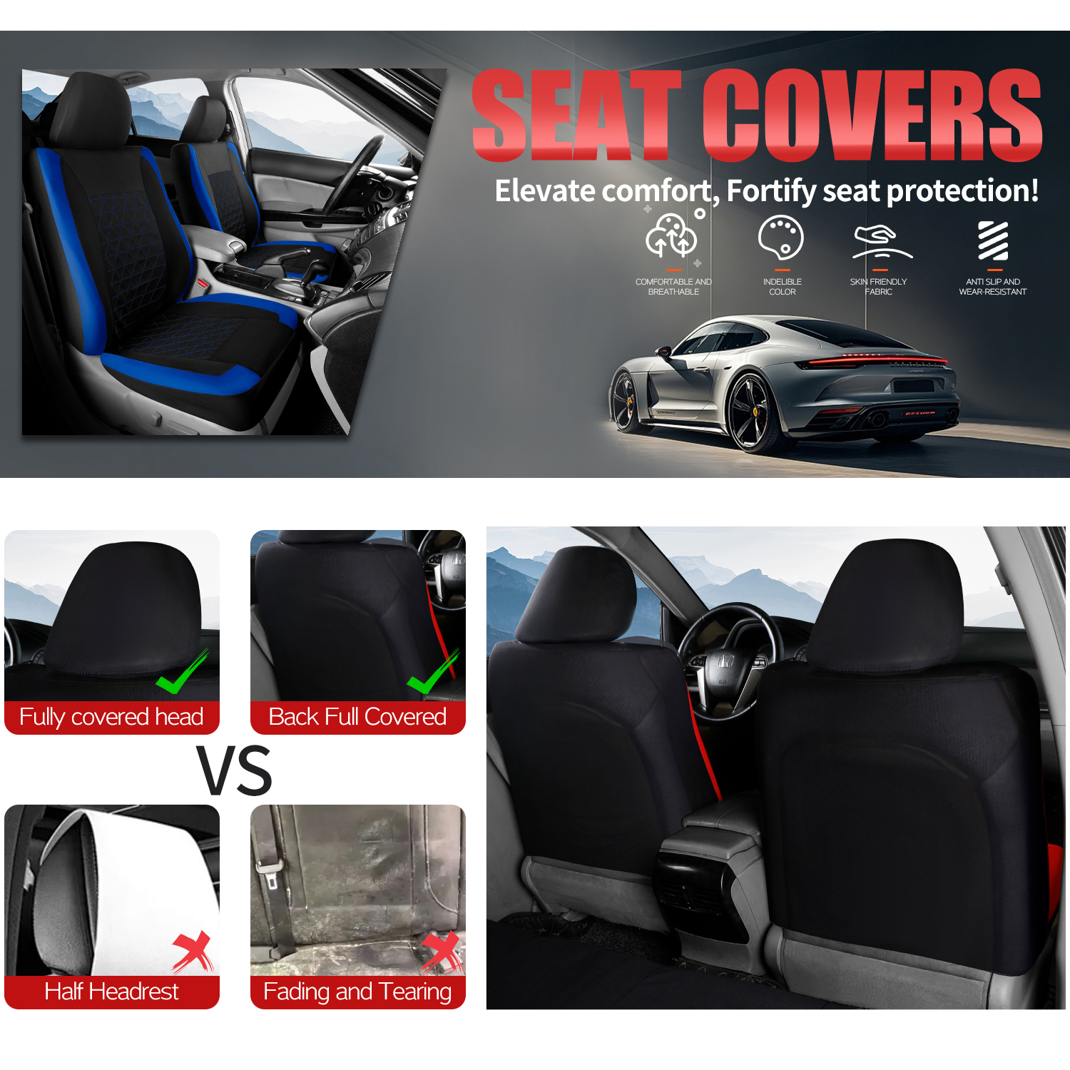 Premium Craftsmanship Auto Seat Protector: Soft & Resilient Leatherette Exterior Enhancements