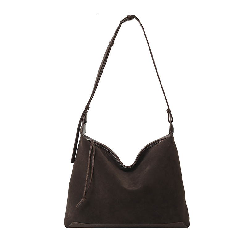 2025S Designer Women S Bag Lazy Style Armpit Frosted Suede New Autumn And Winter Shoulder Simple Women S Large Capacity Commuting Tote Bag