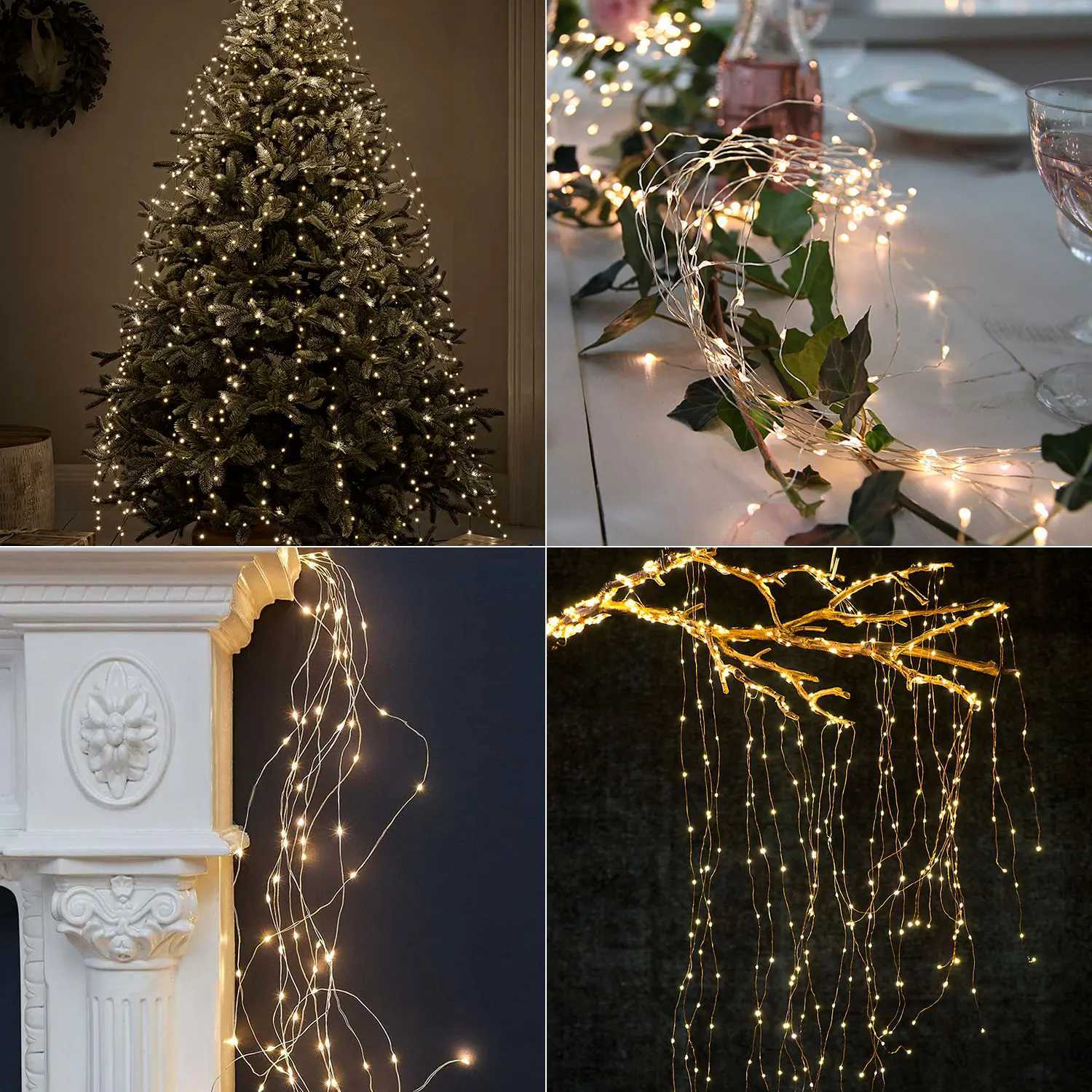 RGB Christmas Tree Branch Lights Battery Timer Outdoor Led Waterfall Lights Decoration Outdoor Home Christmas Wedding Ornaments W251107