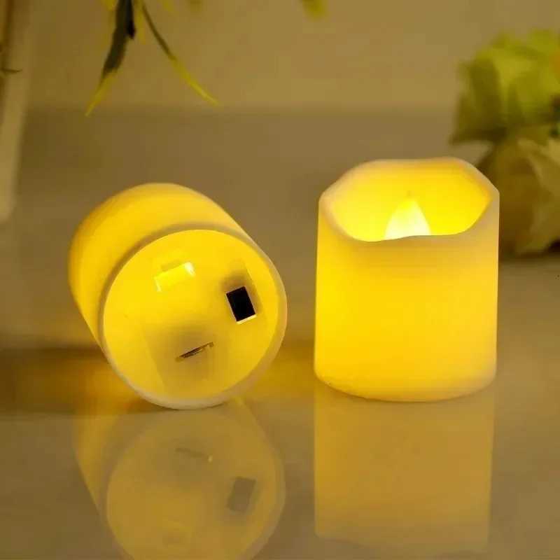 24/1Pcs LED Electronic Candles Light Battery Operated Flameless Flickering Tea Lights Table Candle Lamp Wedding Party Decor Lamp W251107