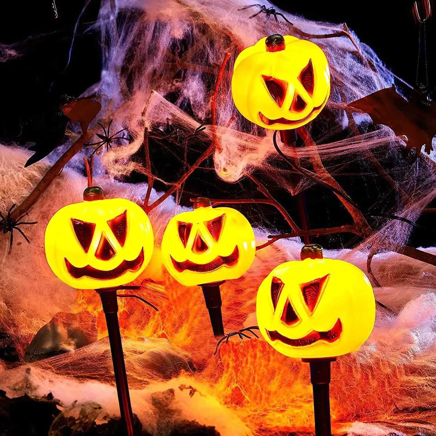 Halloween Outdoor Pumpkin Lawn Ground Insertion Lamp Solar Energy Courtyard Waterproof Decoration Lamp Garden Terrace Atmosphere W251107
