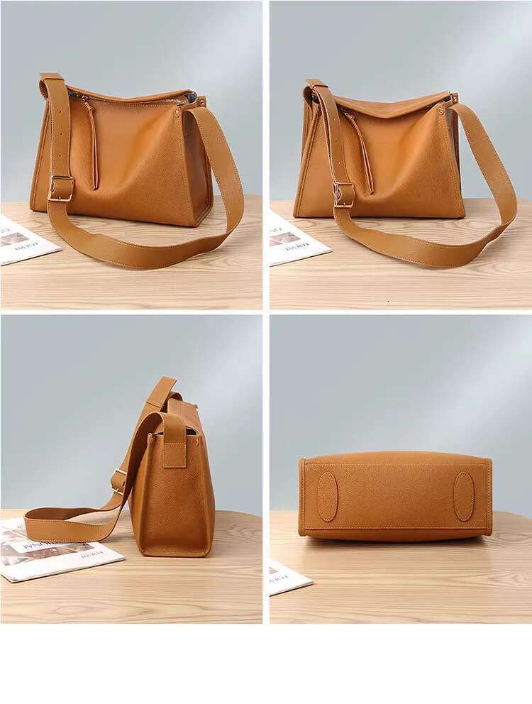 Baiye Fashion Genuine Leather Women's Bag, Cowhide Handmade, One Shoulder Crossbody Bag