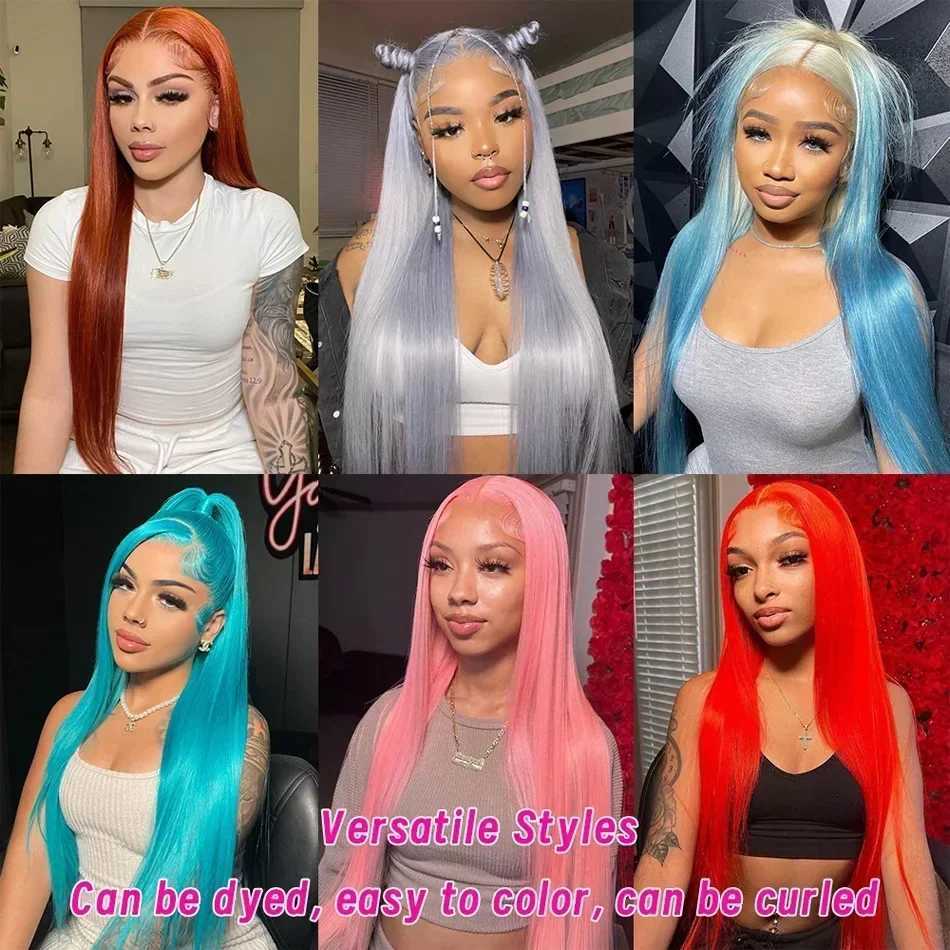 13x4 13x6 HD Transparent Full Frontal Lace 613 Blonde Colored Straight Human Hair Wigs Lace Front Wigs For Women 40 Inches W251107