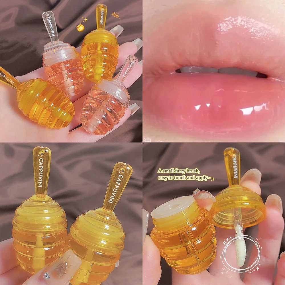 1 piece lipstick honey peach lip care moisturizing neutral lipstick fade lip line lip facial mask non sticky gloss transparent lip gloss primer W25040