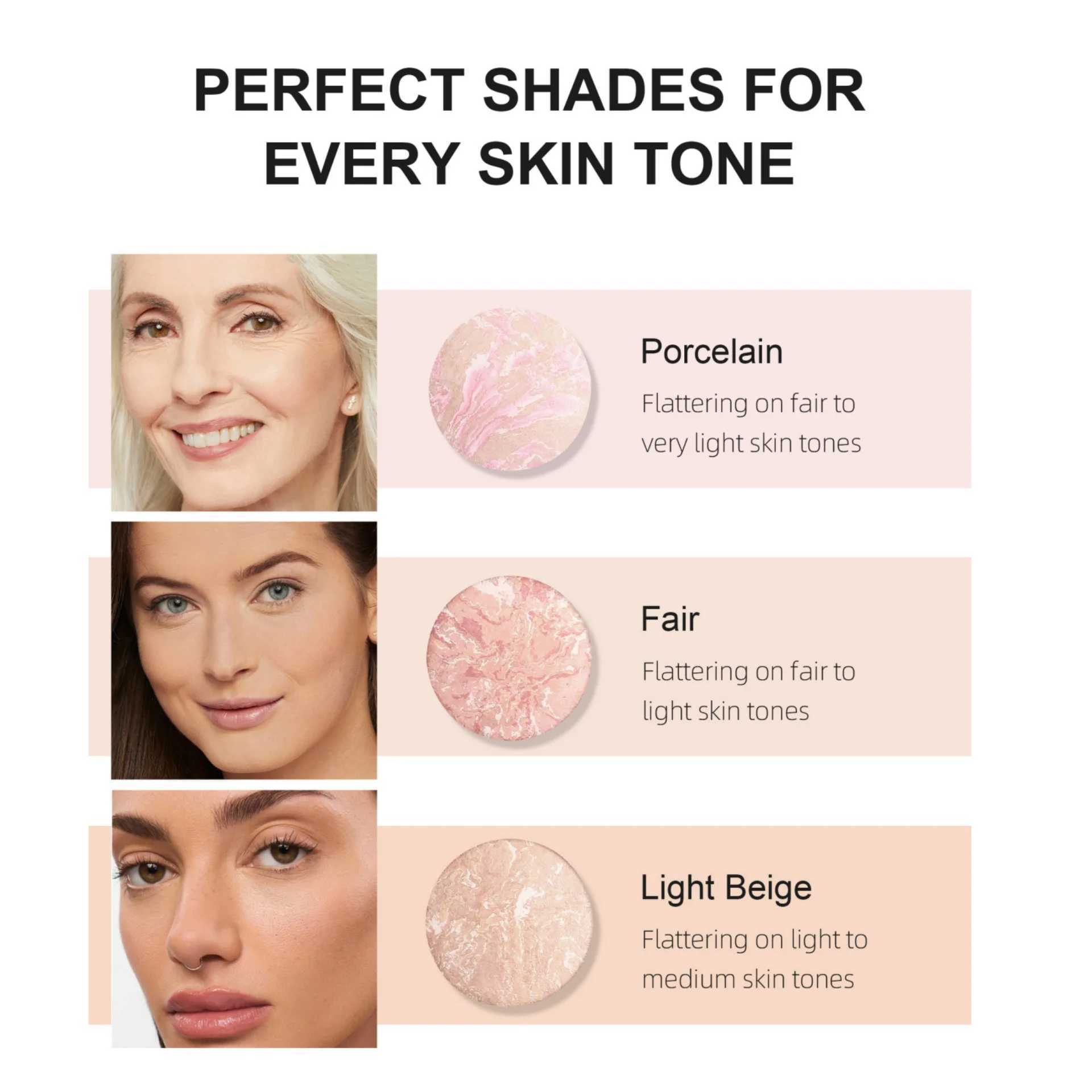 7-Color Baking Duo Powder Matte Facial Base Set Powder Waterproof Oil Control Full Coverage Makeup SetXJ250407