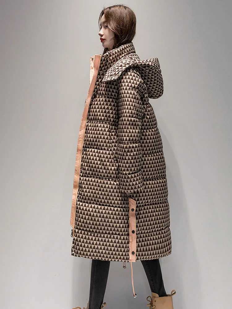 Snow Coat Padded Warm Jacket Down Jacket Winter Women Waterproof Coat Oversized Thick Long Parkas Hooded Jaqueta Feminina C251107