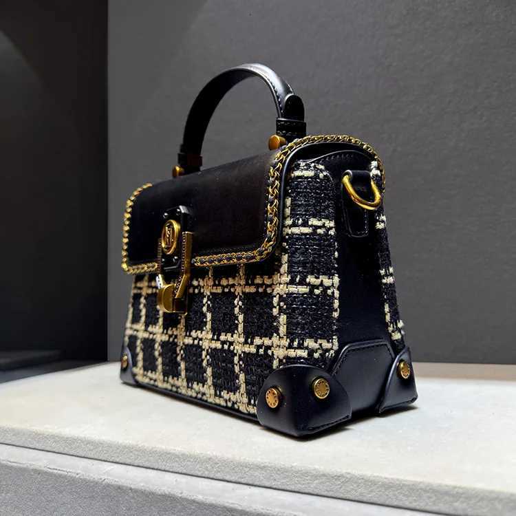 Luxury Designer Brand New High-quality Plaid Handbag Womens Fashion Single Shoulder Crossbody Box Bag Hot SaleW251107