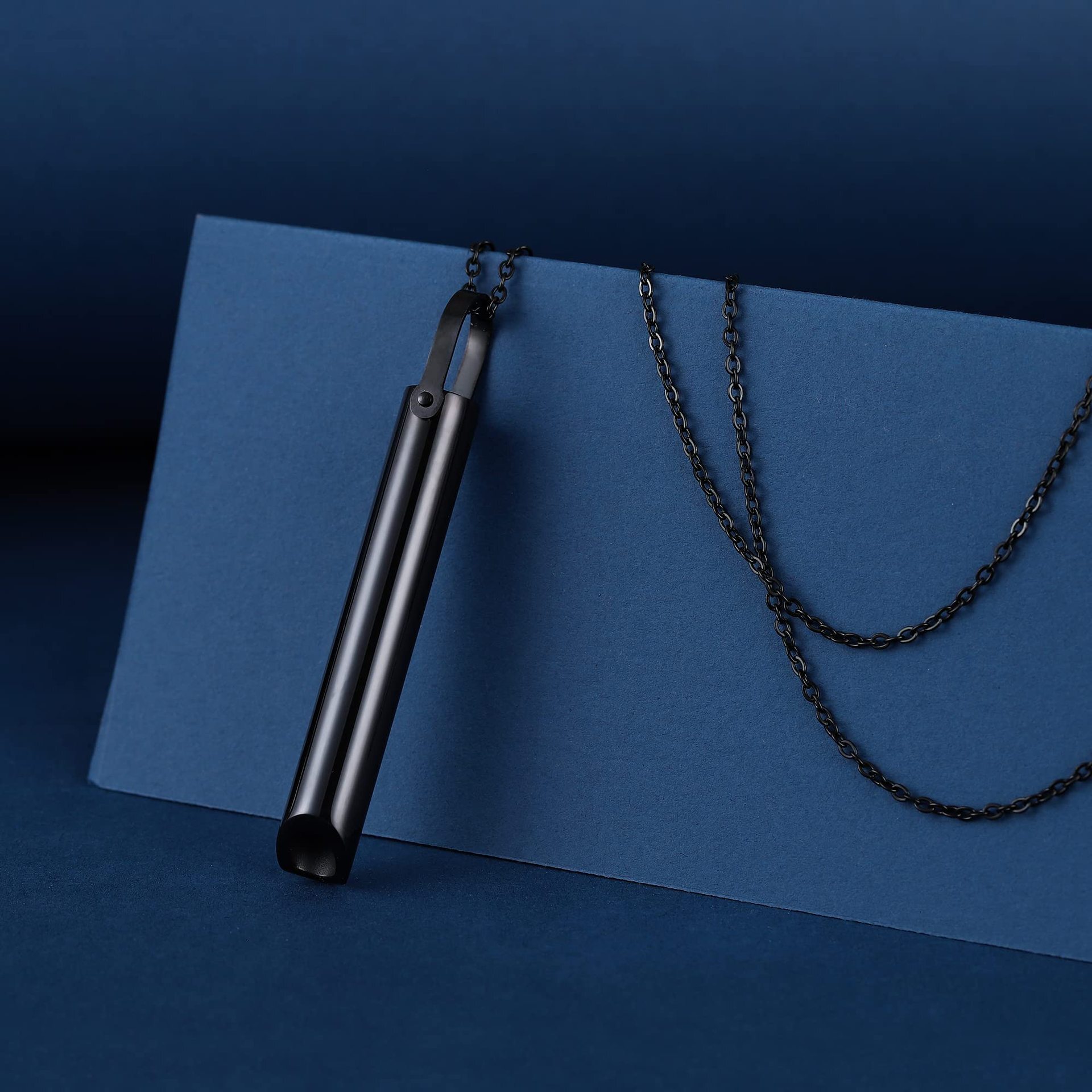 Hot selg breathing regulation, pressure relief, meditation, and mindfulness stainless steel pendant jewelry, vacuum necklace