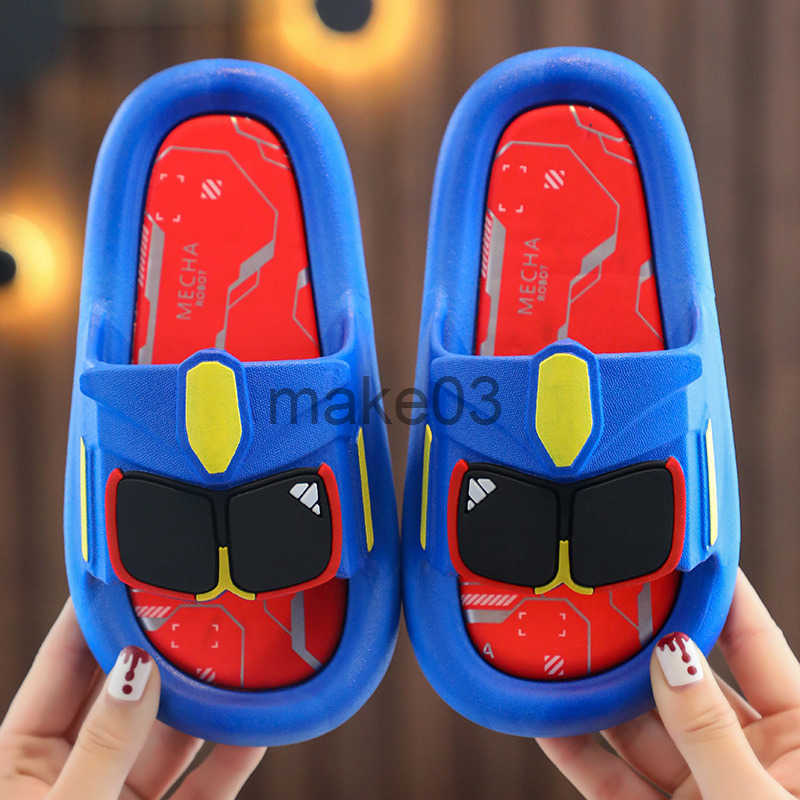 Summer high-value black sunglasses childrens boys handsome personality beach slippers for babies middle-aged children J250403