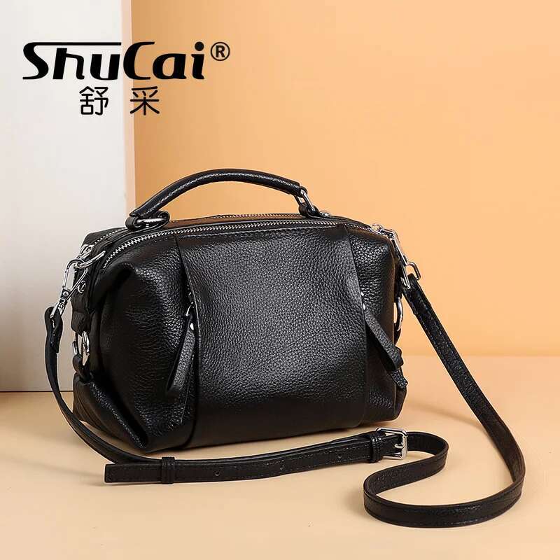 Genuine Leather Handbag Brand Design Elegant Fashion Female High Quality Shoulder Bag Simple Casual Ladies Crossbody Bags Soft