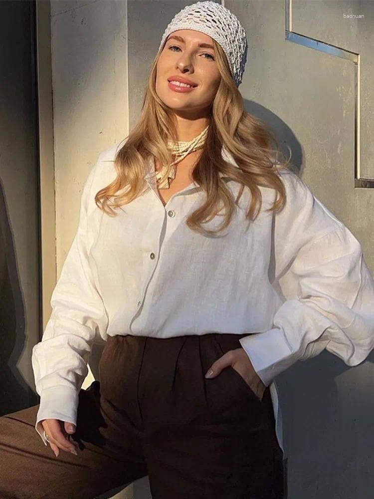 Womens Two Piece Pants Solid Loose Cotton Linen Shirt Suit Women Fashion Street Lapel Single Breasted Flax Outfits 2025 Summer Holiday Sets