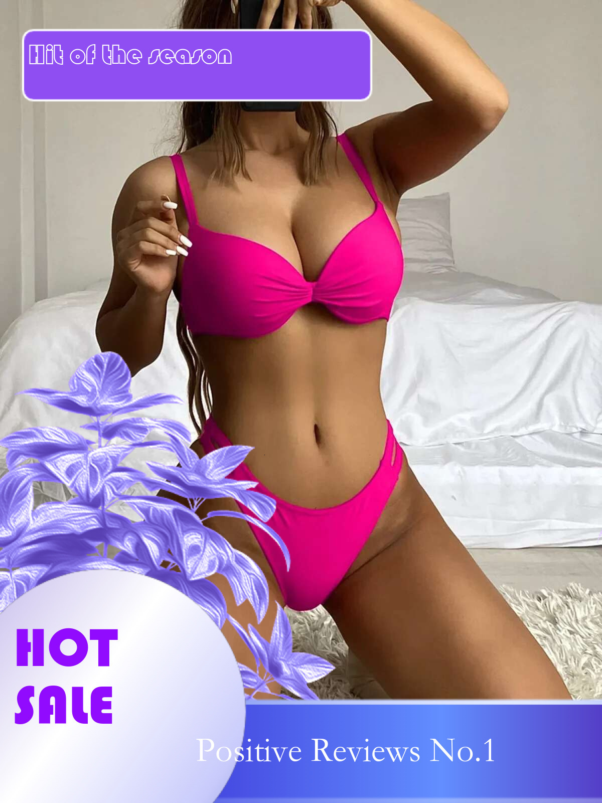 Dongdumaoyi Sexy Underwire Bikini Women Black Neon Pink Push Up Padded Hollow Out Triangle Swimsuit Female Beach Bathing Suit Swmwear
