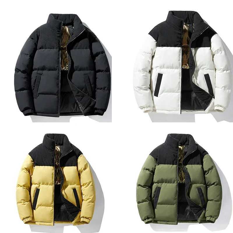 Vertical Collar Color Down Jacket Warm Simple Trend Classic All-purpose Fabrics Warm Comfortable Skin-friendly Wear Down CoatsT251107