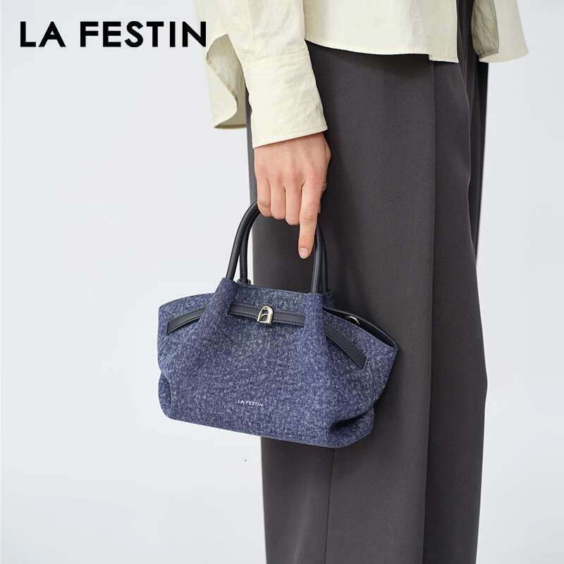 LA FESTIN Original Women's Bag 2025 New Weave Handbag Fashion Shoulder Crossbody Bags Designer Ladies Leather Bag