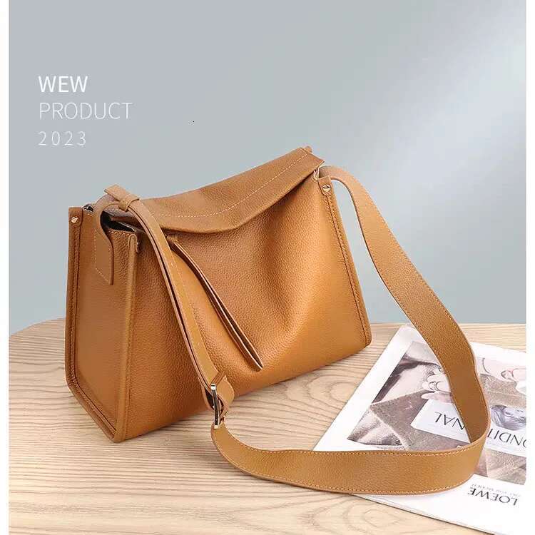 Baiye Fashion Genuine Leather Women's Bag, Cowhide Handmade, One Shoulder Crossbody Bag