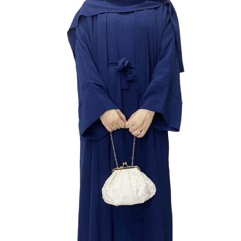 G11241Women's dress 2 piece set with belt Dubai cross-border women's robe two piece set