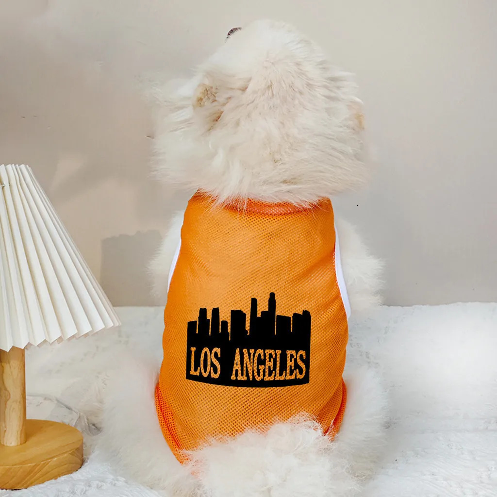 S-2Xl Los Angeles Pattern Pet Print Dog Vest Comfortable Breathable Mesh Vest Dog Clothes 250407