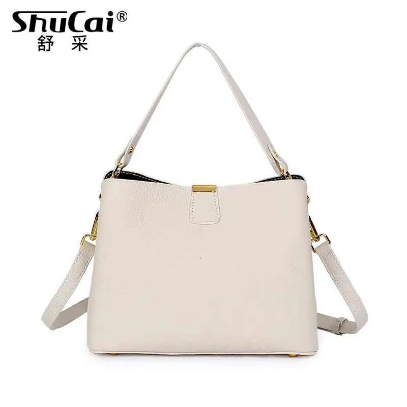 Genuine Leather Women's New Handbag Fashion Crossbody Bag Female Large Capacity Black