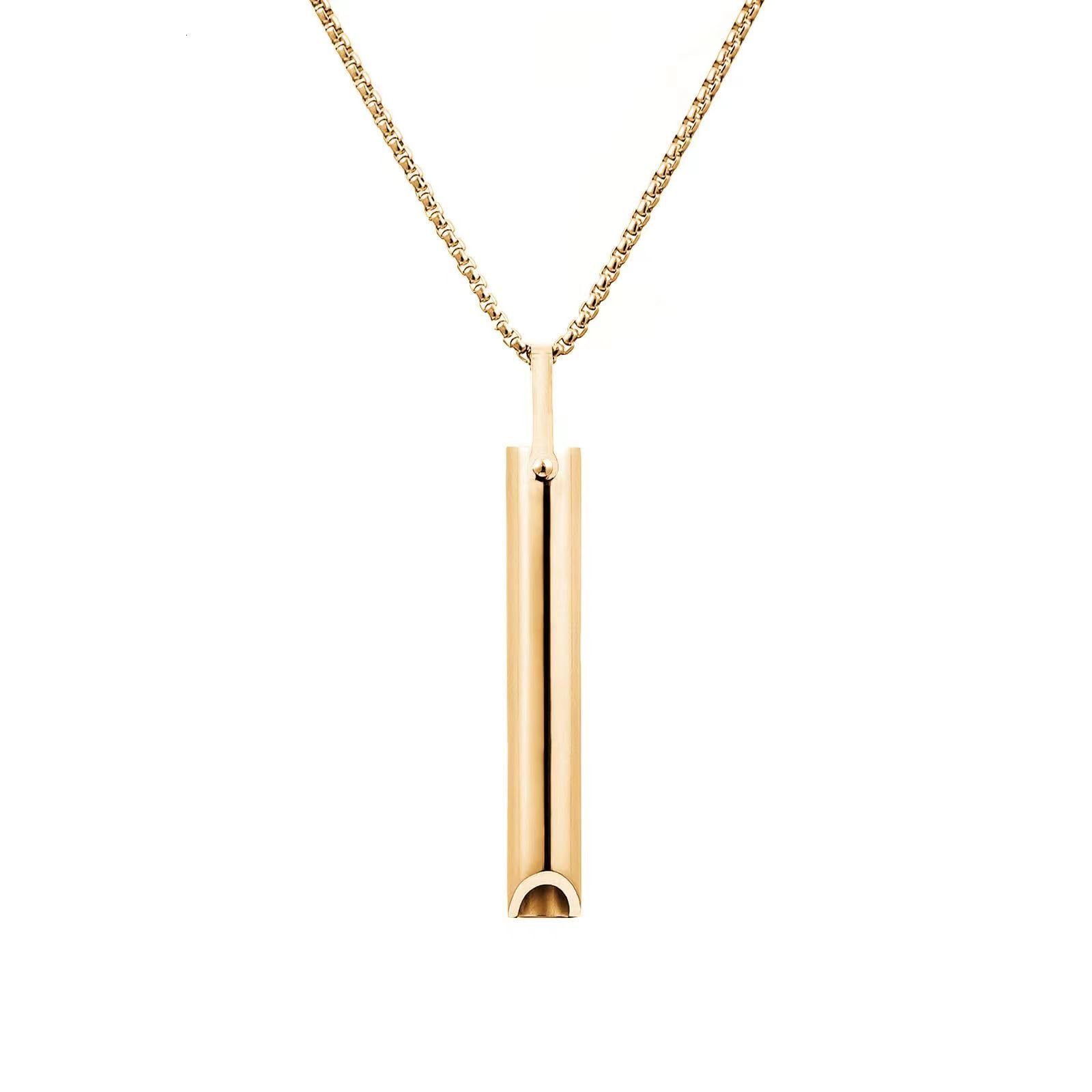 Hot selg breathing regulation, pressure relief, meditation, and mindfulness stainless steel pendant jewelry, vacuum necklace