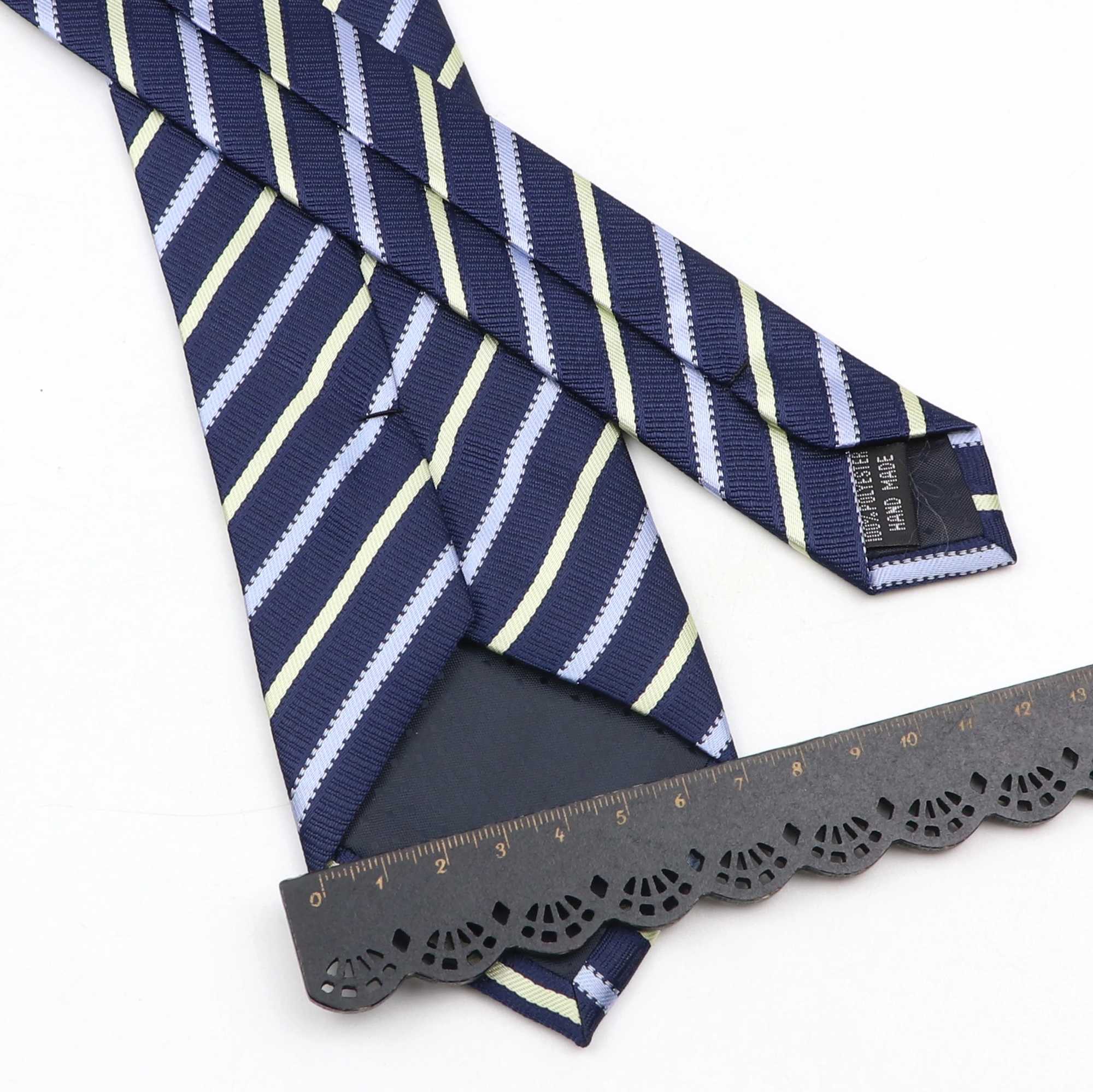 New Mens Tie Classic Red Blue Black Solid Color Stripe 7cm Jacquard Necktie Daily Wear Business Formal Wedding Tie Gift For Men X250407