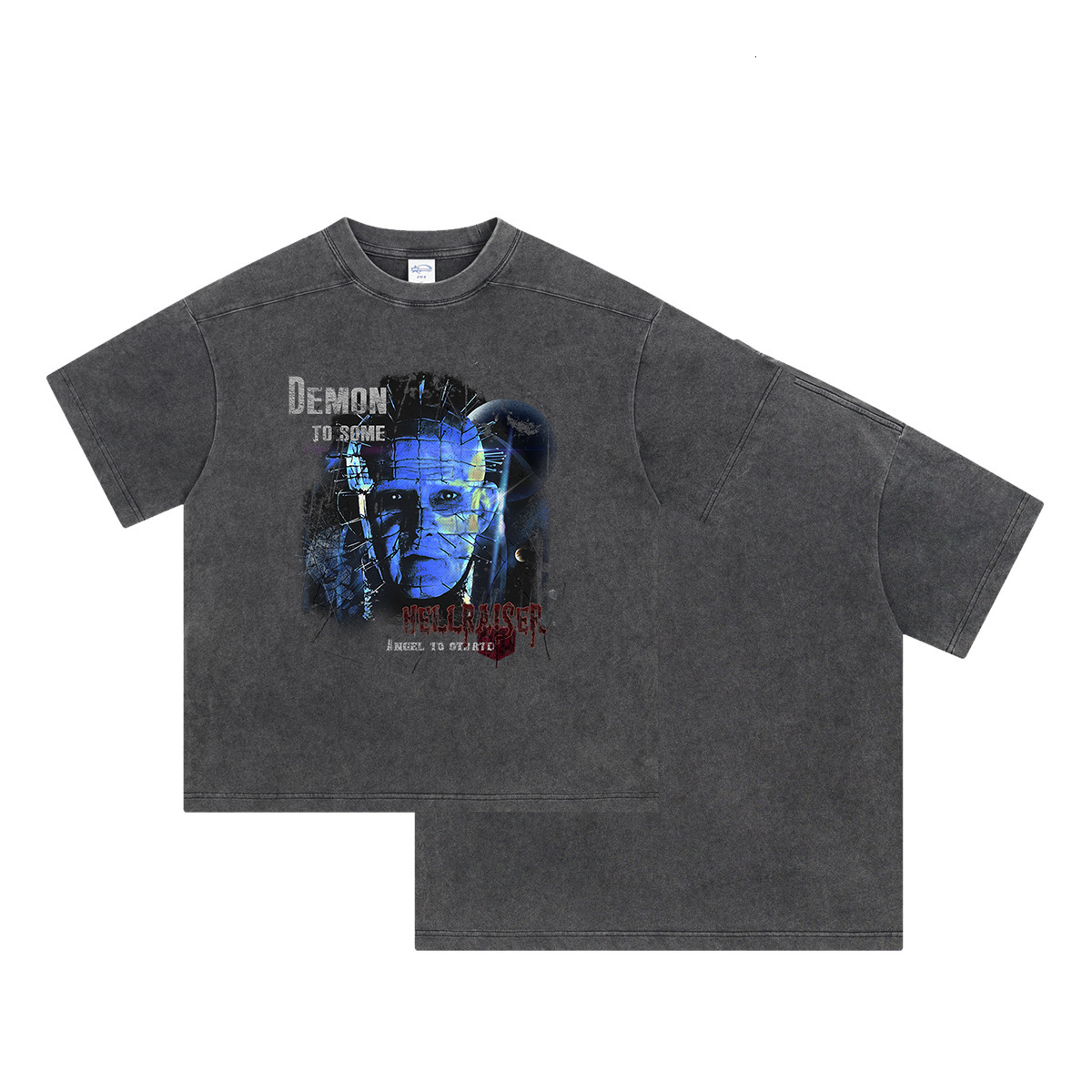 Chain fashion men's clothing | 2025 spring/summer printed T-shirt trendy brand street vintage pure cotton couple short sleeved shirt