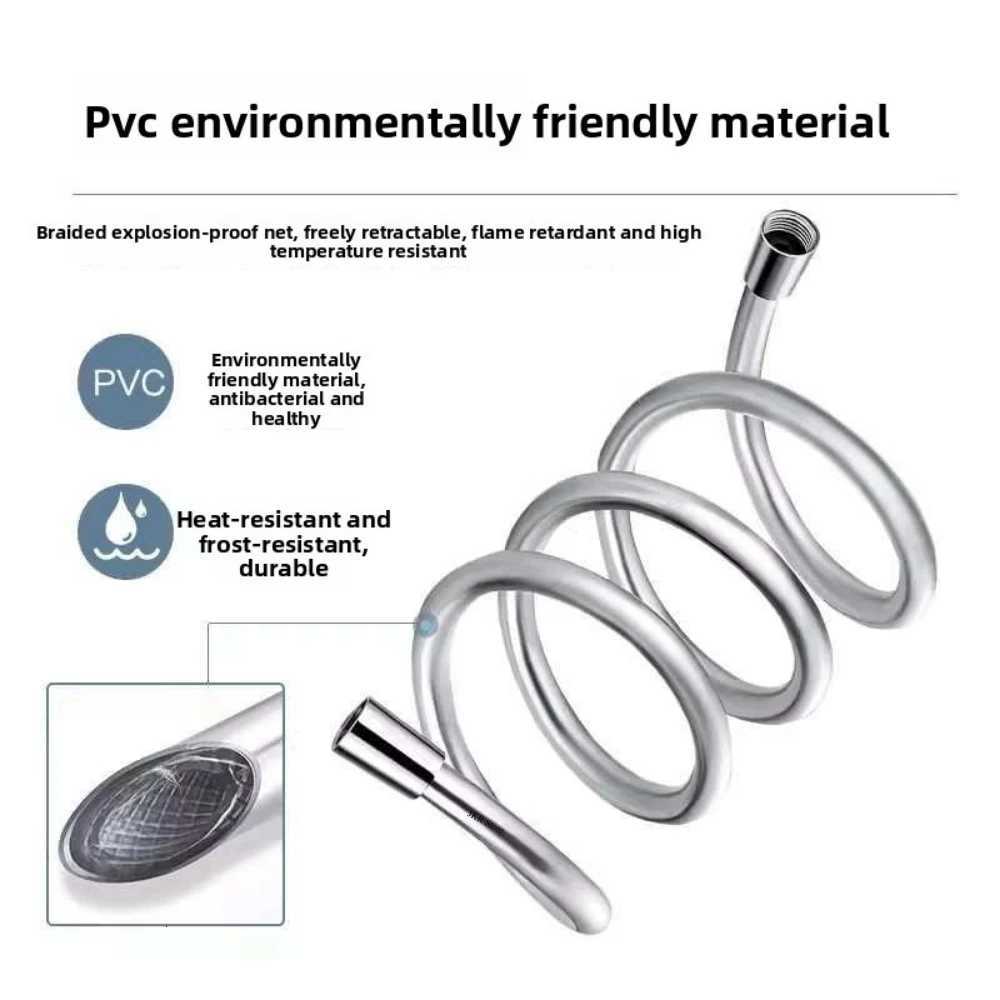 Hot 15/2M Silicone Shower s Hose ible Anti-Winding Pipe High Pressure Powerf Shower Tube Bathro Faucte Accessories Y251107