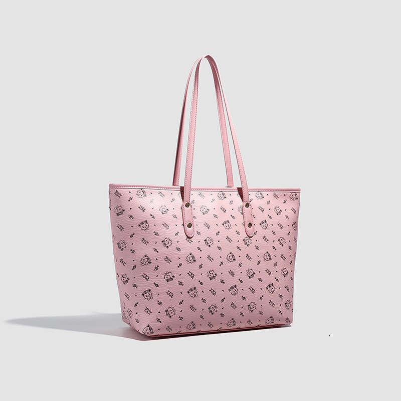 Designer Bag Printed PU Retro Tote Trendy Personality Daily Simple Shoulder Handbag New Women S