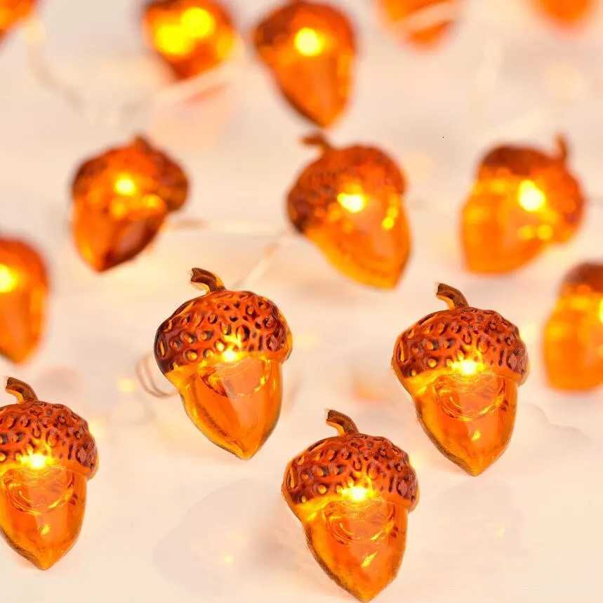 LED String Lights 20 LEDs Acorn Lights Battery Powered Garland Copper Wire Fairy Lights for Thanksgiving Autumn Bedroom Home W251107