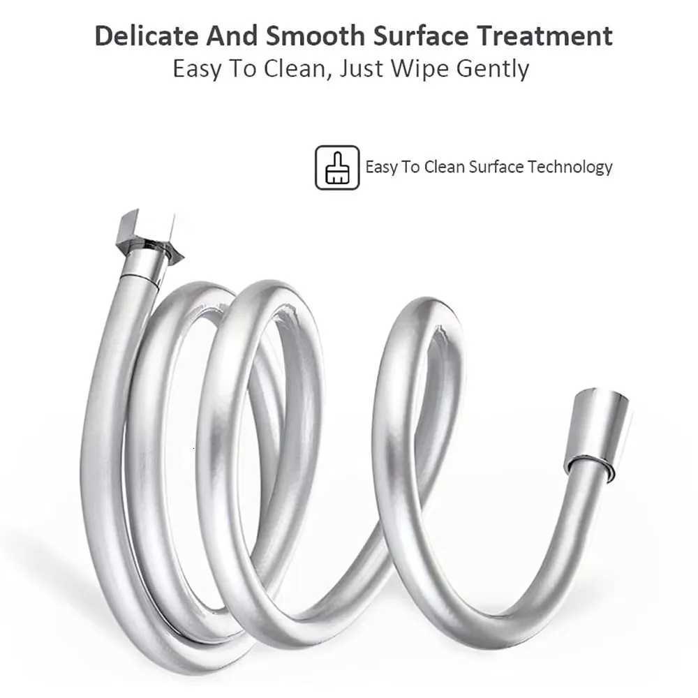 Black PVC Handheld Shower Hose Bathro GI/2 Universal Interface High Pressure Explosion-proof Faucet Hose Extension Pipe Y251107