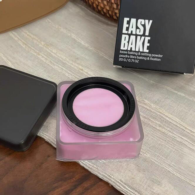 8Colors HD Beauty Easy Bake Loose Powder 20g Pound Cake Cherry Blossom Birthday Cake Baking Setting Powder Oil Control Concealer Setting Powder Natural Face Makeup