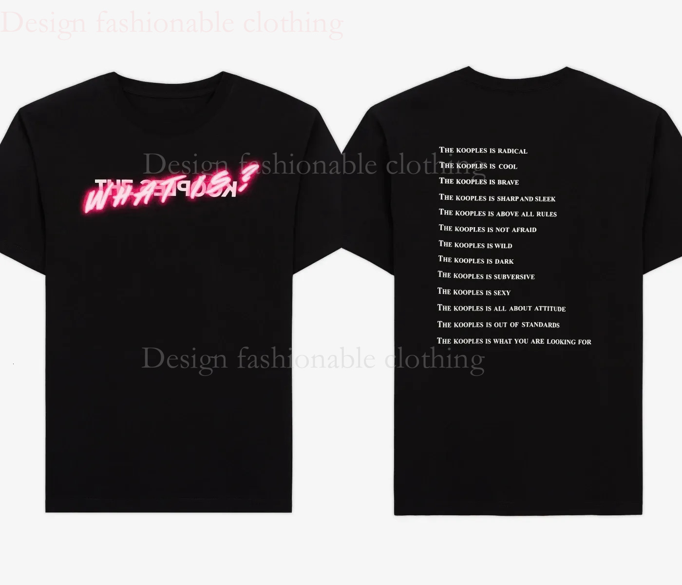 25Ss The Kooples Listing T-Shirt Women Casual Cotton France The Couples Short Sleeves Kooples Oversize Y2k Man Women Unisex Fashion Oversized Tee 2bc