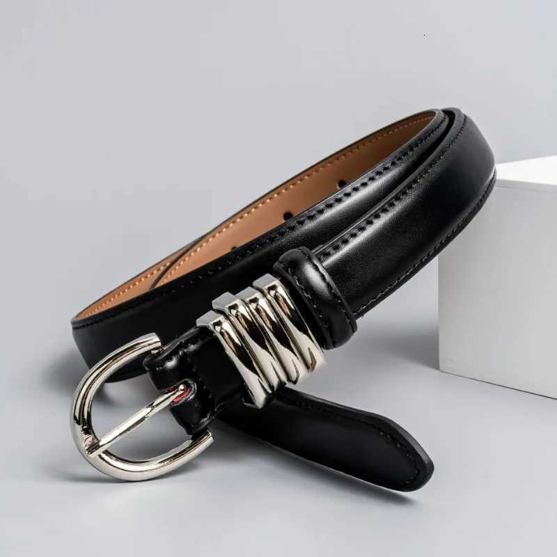 Advanced Simple Bright Belt Womens Alloy Ring Leather Belt Casual Classic Student BeltT251107