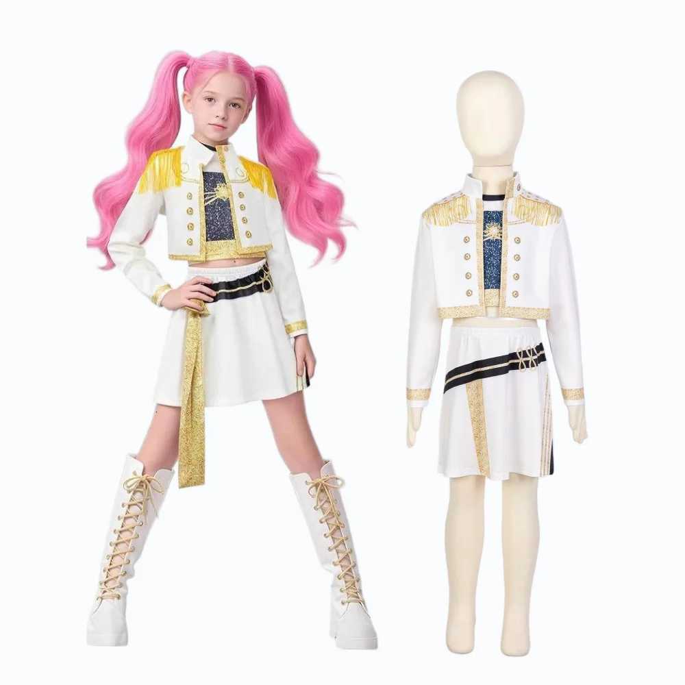 K-Pop Witch Hunter Girl Kids Costume 3D Print Polyester Role Play Dress Set Halloween Cosplay Party Outfit for Girls 2-12Y K251107