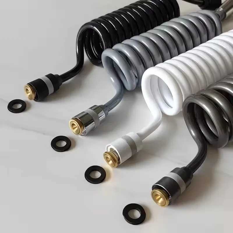 New 2/3/5M Spring ible Retractable Hose For Shower Toilet Bidet Water Pipe Plumbing Bathro Spiral ible Shower Hose Y251107